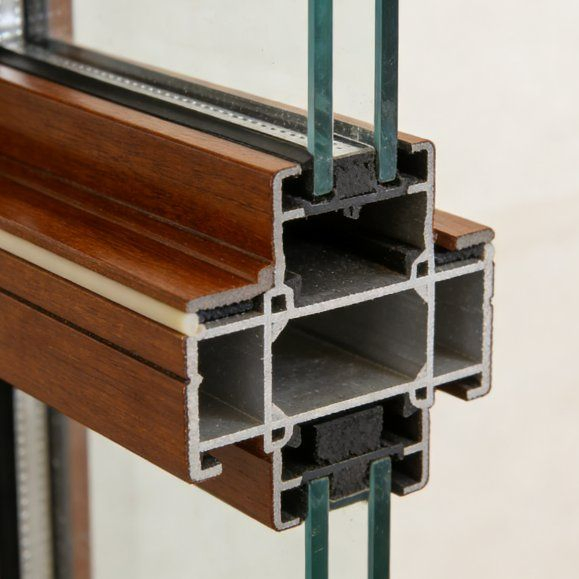 High-Quality Decorative Solid Wood Composite Casement Window