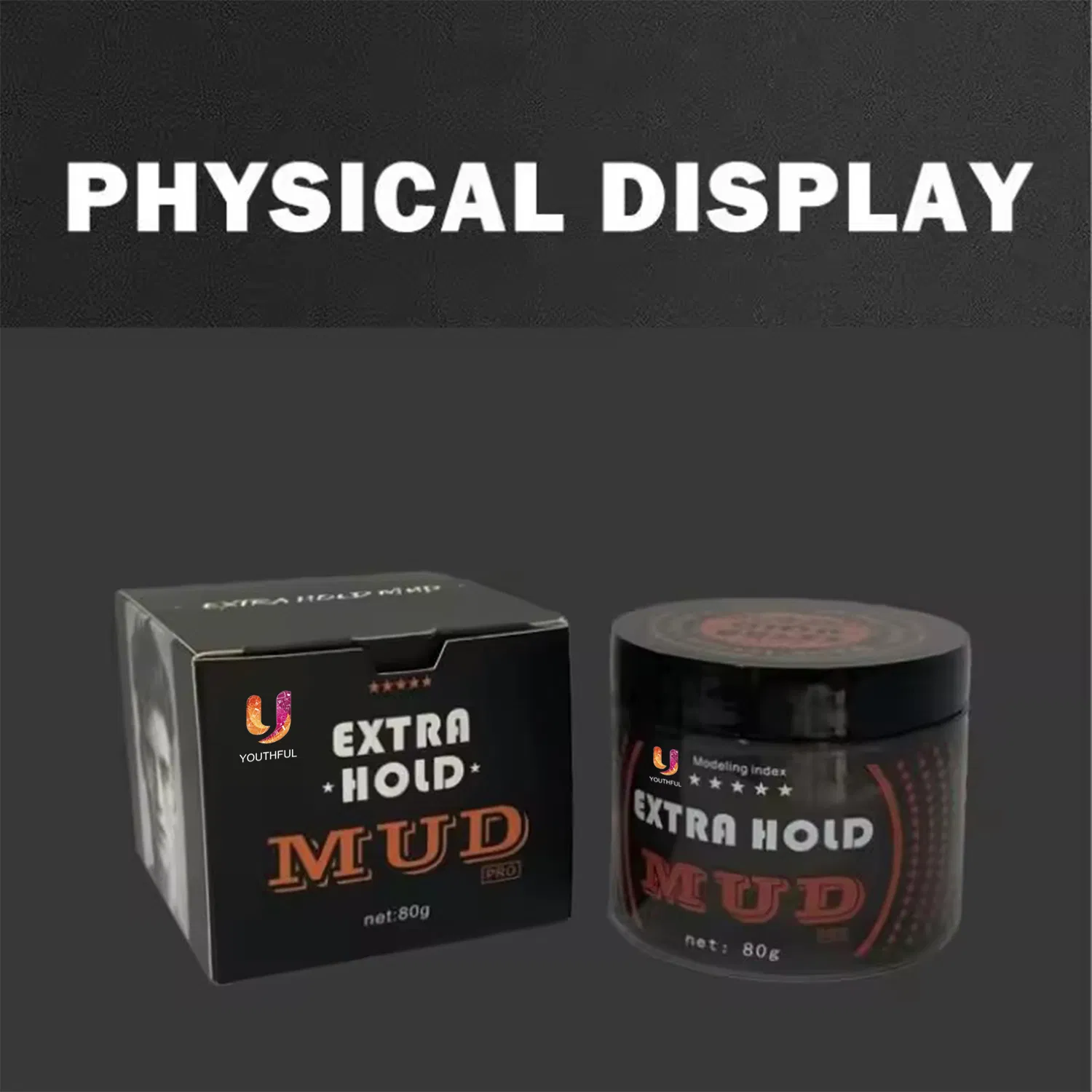 Natural Look Strong Hold Men Hair Clay Mud