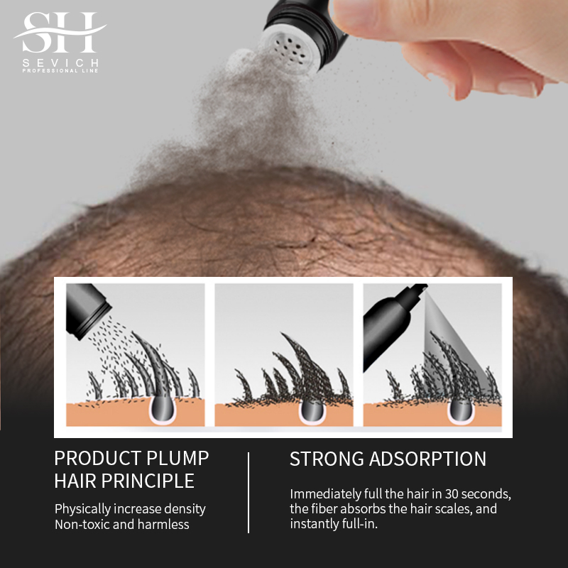 New Design Hair Cosmetics Fibras Capilares Hair Extension Keratin Powder Hair Fibers