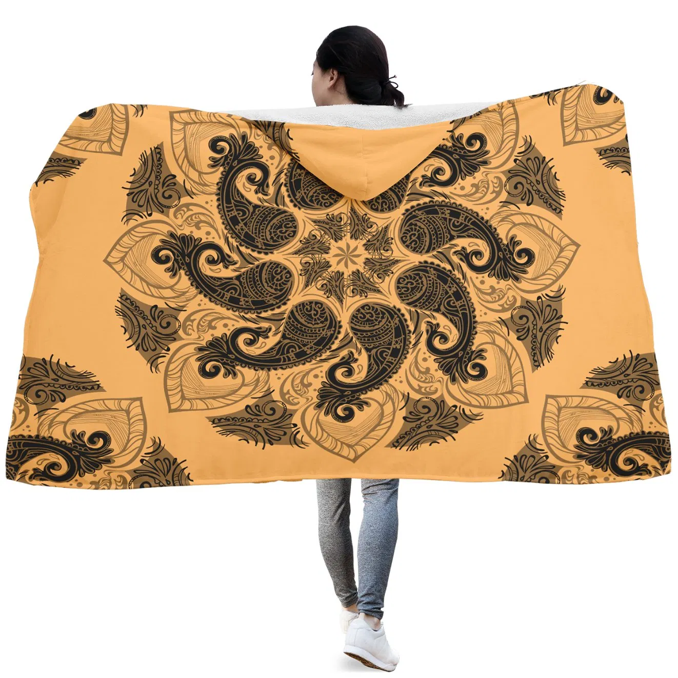 Кастомный худи-плед из флиса