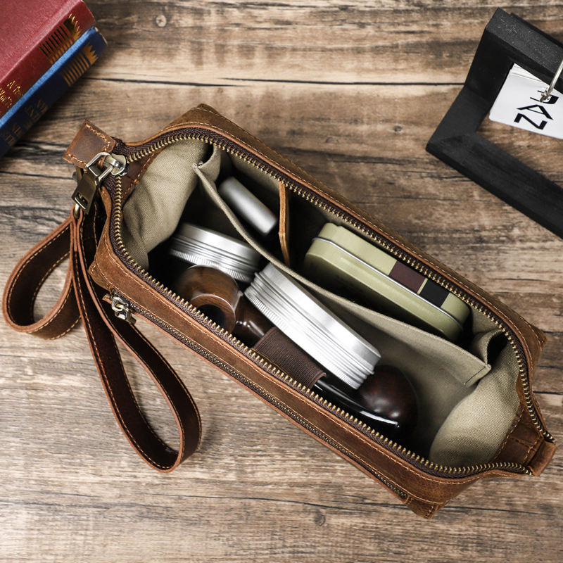 Ga203 Wholesale Empty Smoke Accessories Shopping Tobacco Pouch Bags Price Custom Cigar Storage Packag Holder Rolling Packing Pipe Smoking Zipper Leather Bag