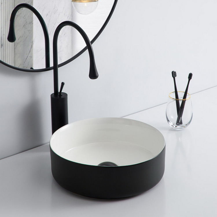 Rustic Farmhouse Bathroom Sink & Deep Wash Basin - Glazed Ceramic Sink Perfect for Bathroom Renovation & Country-Style Decor