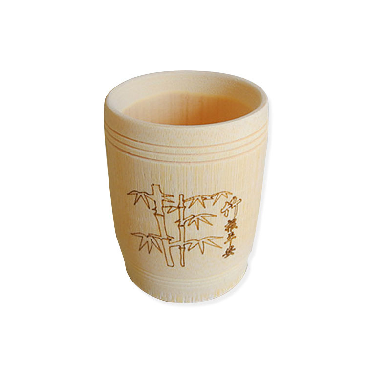 Natural Reusable Customized Logo Promotional Gifts Crafts Eco Bamboo Handy Cup Without Handle