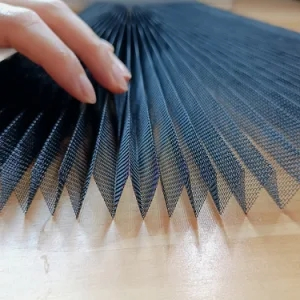 Polyester Retractable Pleated Mosquito Window Screen Insect Screen for Door