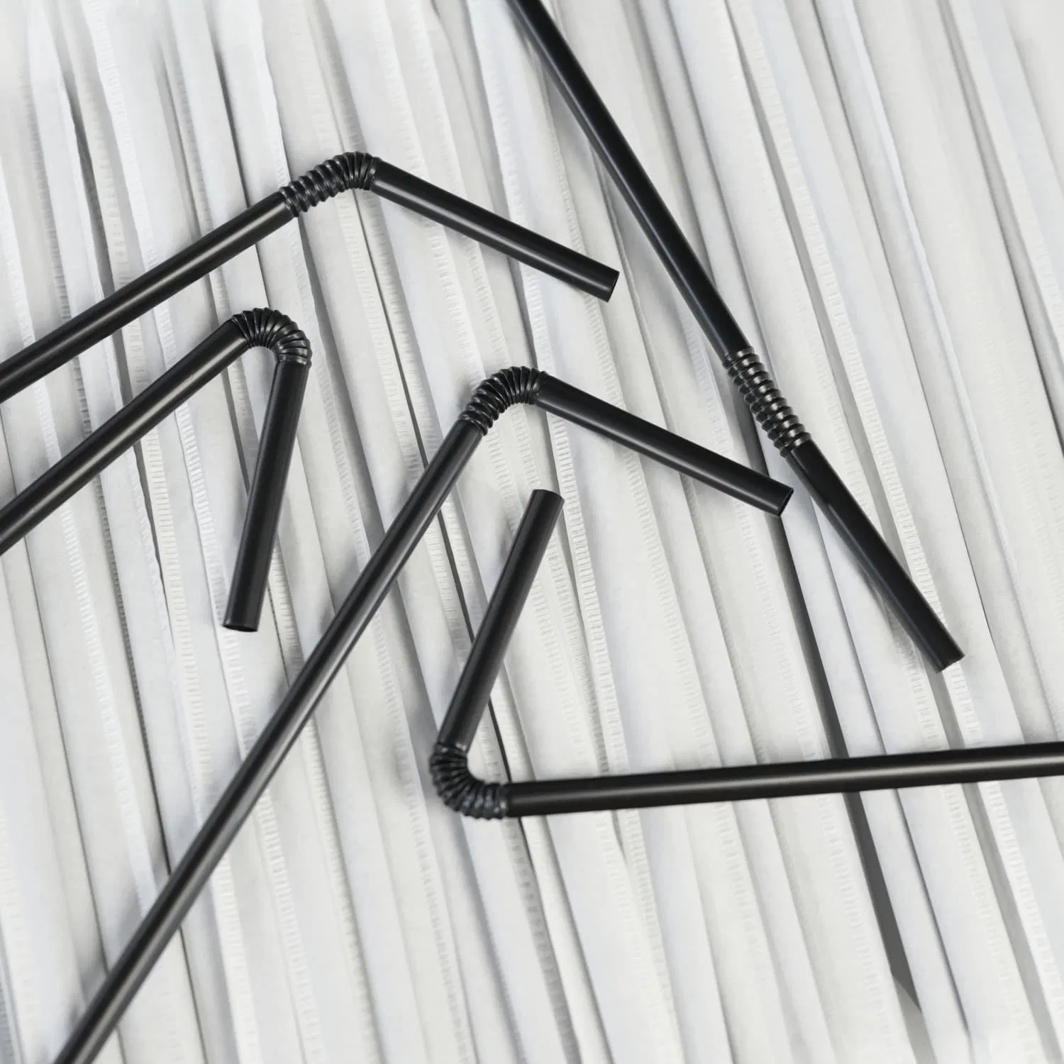 Eco-Friendly Stylish Black Bendy Straws for Daily Use