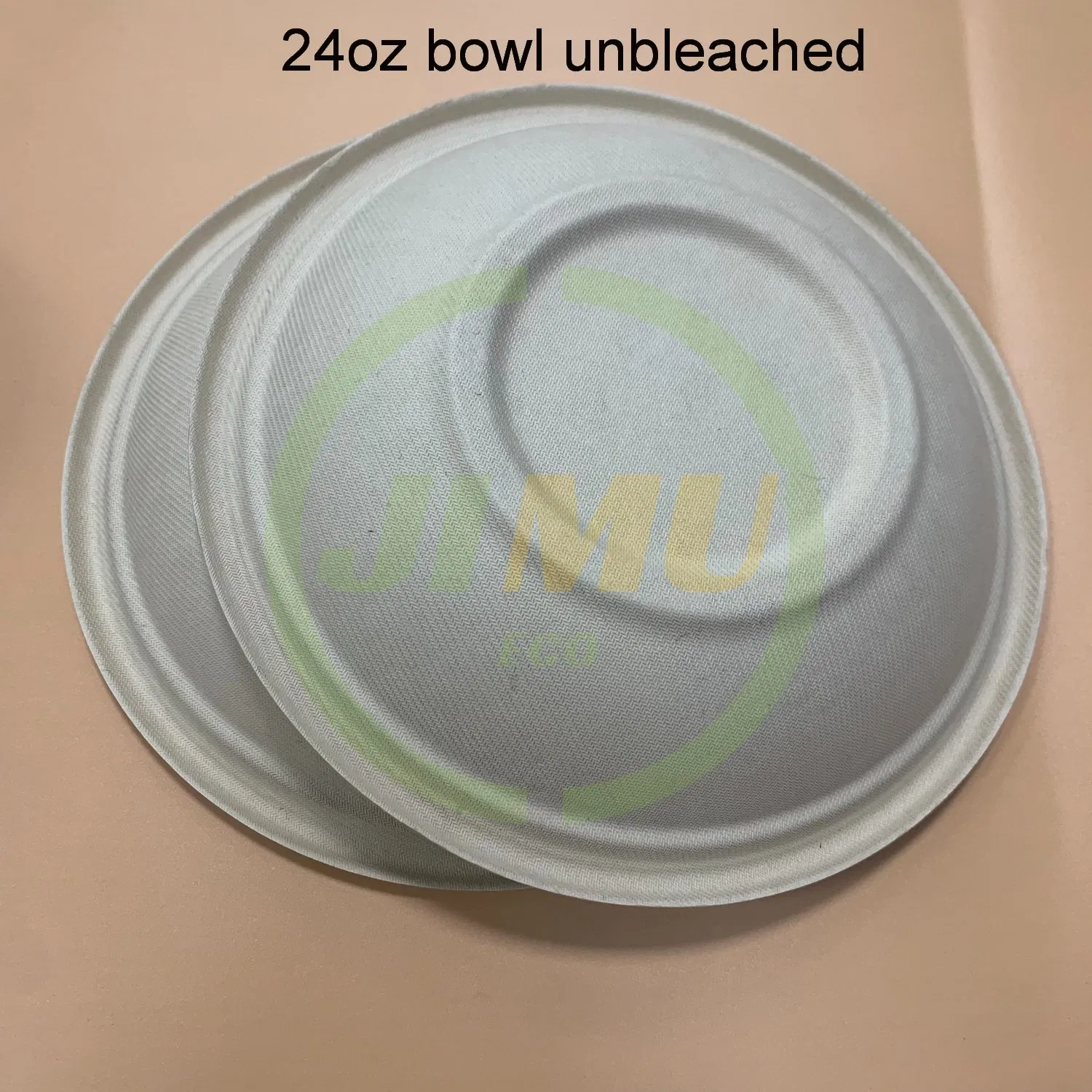 Natural Unbleached Disposable Biodegradable Tableware 24oz Unbleached Round Soup Bowl