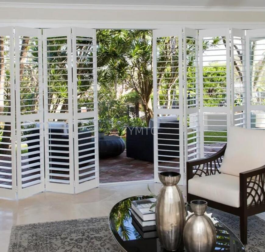 High Quality Factory White Painted Basswood Paulownia Window Shutter Blinds Plantation Shutters