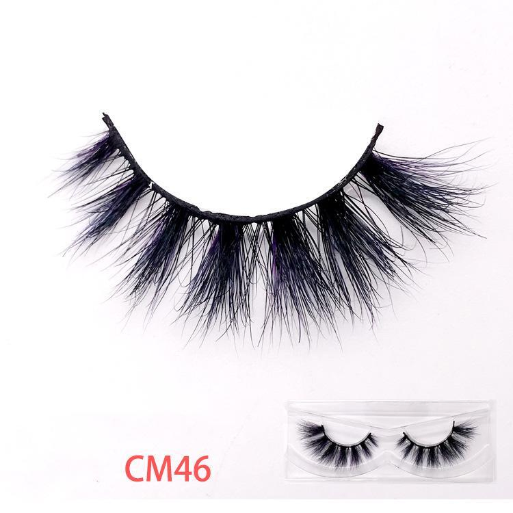 Wholesale Falsies Made in China Colored Real Mink Lashes