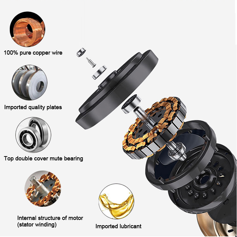 North America Modern Energy Saving Home Decorative Ceiling Fan with Light Remote Control LED Ceiling Fan