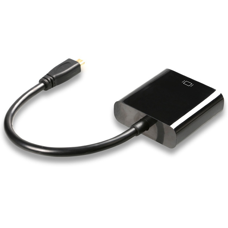 Micro HDMI to VGA Converter Adapter Cable Black