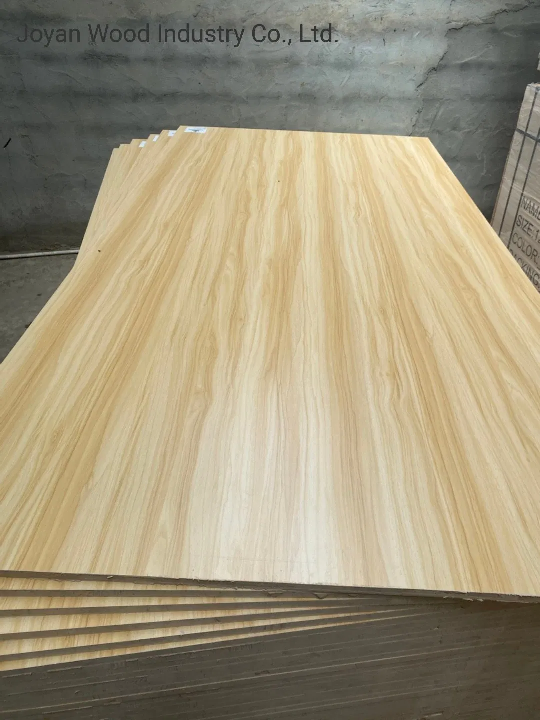 E1 E2 Melamine WBP Glue 2-40mm Melamine Block Board for Furniture Cabinet Wardrobe