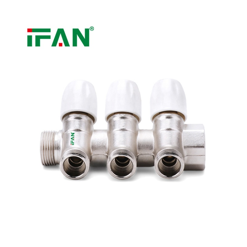 Ifan Full Size Free Samples Floor Heating Brass Manifold with Mixing Water Valve for Underfloor Heating System