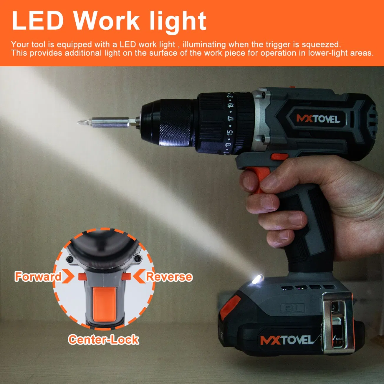 20V Brushless Cordless Impact Rotary Lithium Hammer Drill