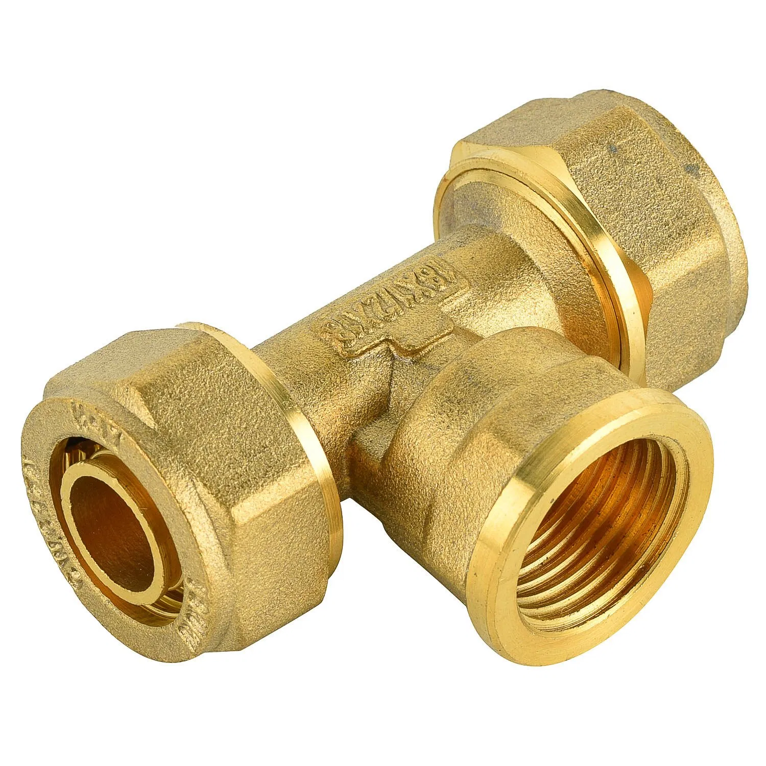 Brass Pipe Plumbing Fitting with for Pex Al Pex Tube-Tee Female
