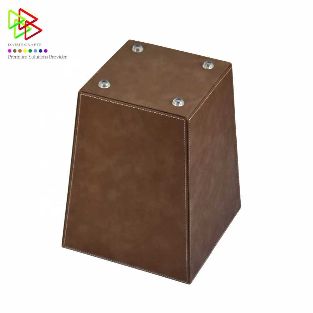 Кожаная урна для мусора ручной работы