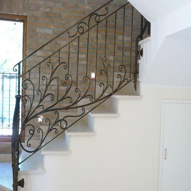 Classical Entrance Staircase Wrought Iron Balustrade Porch Handrail