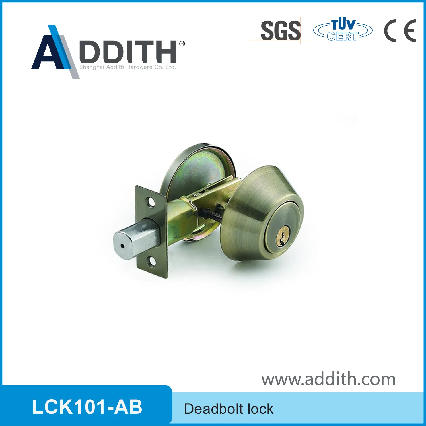 Cylindrical Zinc Alloy Combo Keyed Entry Door Round Knob Deadbolt Lock Set Furniture Hardware