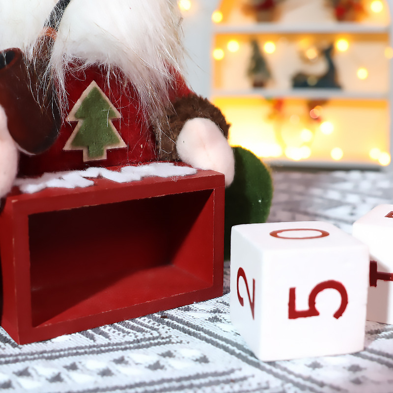 Christmas Festive Santa Claus Doll Ornaments Vintage Lattice Snowman Window Ornaments