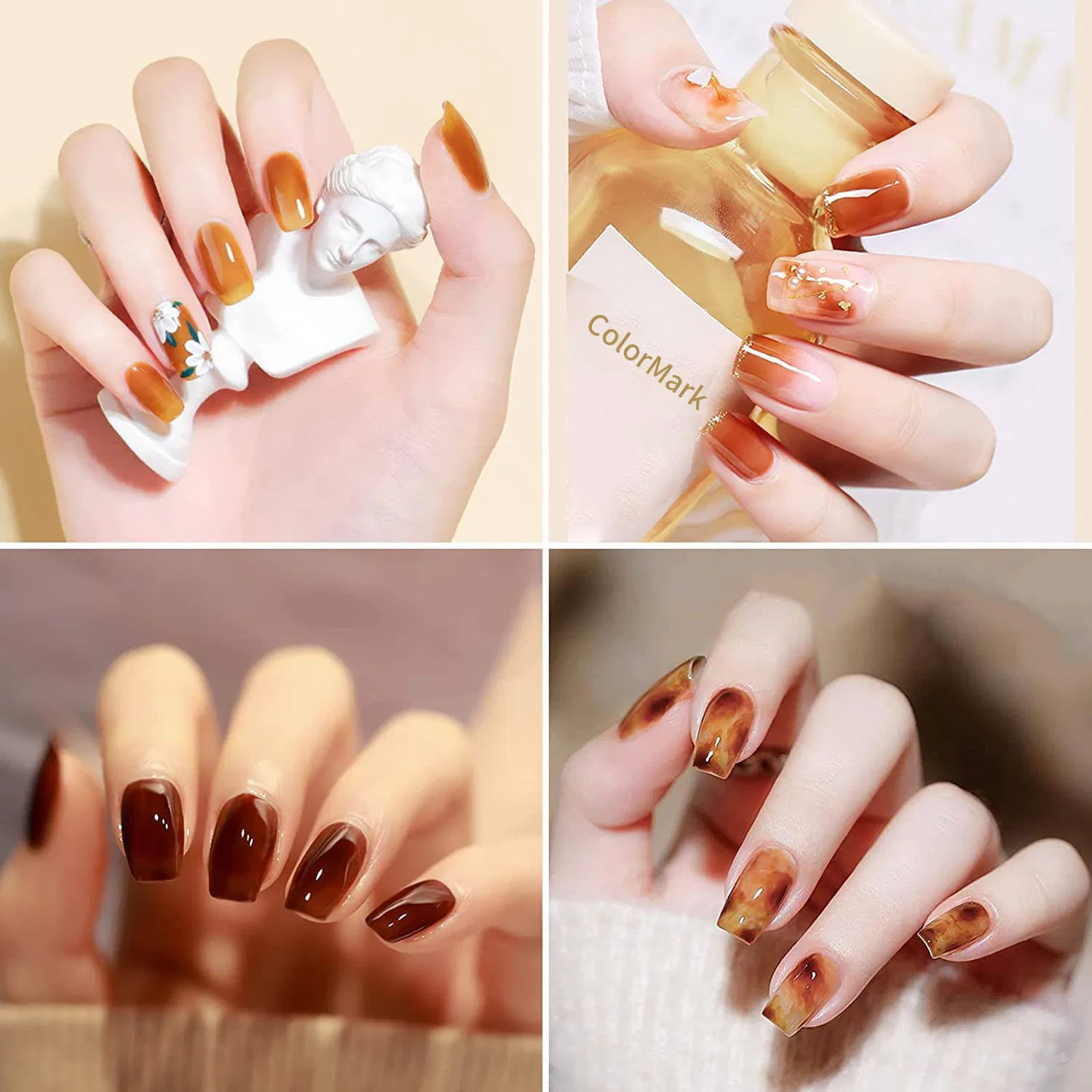 Amber Series UV Gel Polish 15ml Gel Polish Transparent Caramel Brown