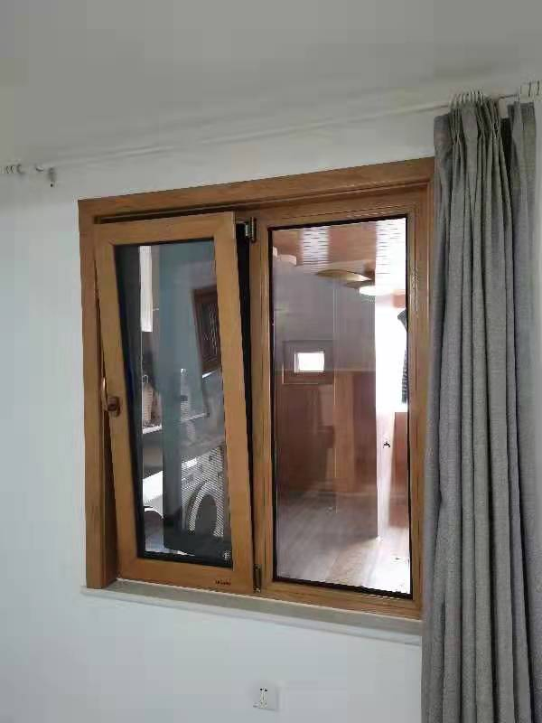 Grill Design Wooden Frame Energy Saving Double Glazed Casement Window for Bulding