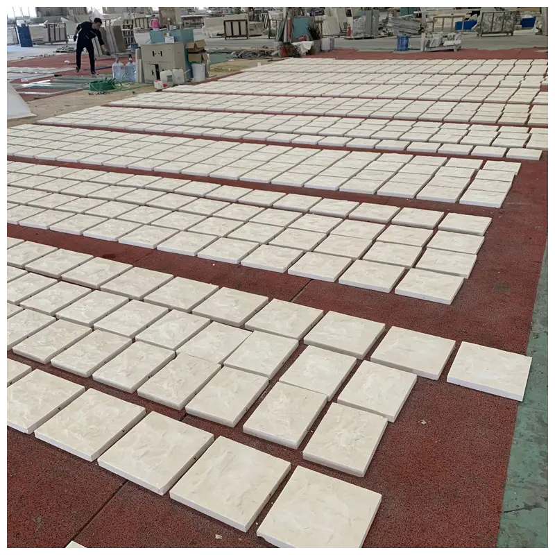 Beige Limestone Split Villa Exterior Wall Tiles