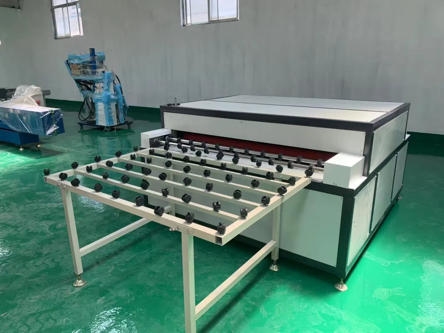 Low Speed Horizontal Glass Insulating Double Glazing Hot Roller Press Line Machine Insulated Glass Washing Drying Tilting Table 1600