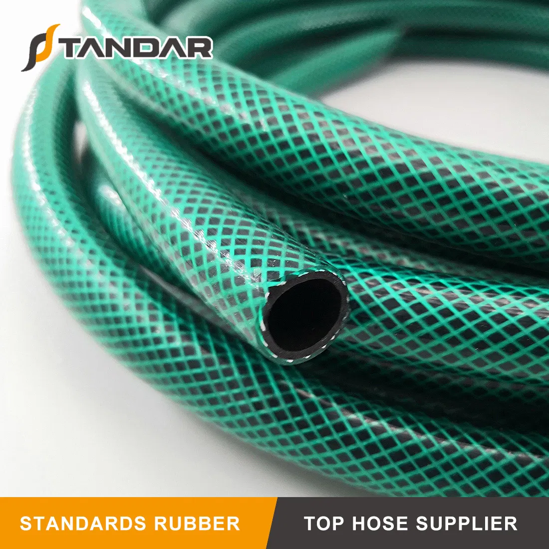 High Pressure Flexible Green PVC Garden Water Fiber Braided Hose