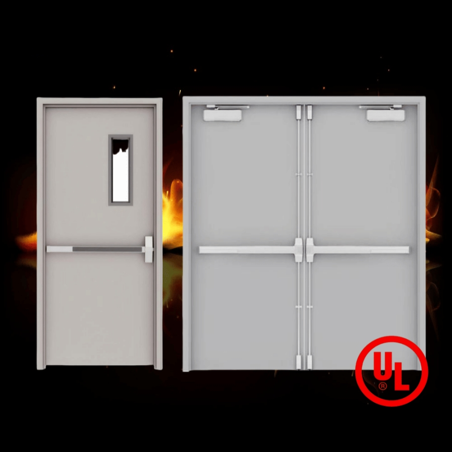 UL Listed Emergency Exit Steel Security Fireproof Fire Rated Door