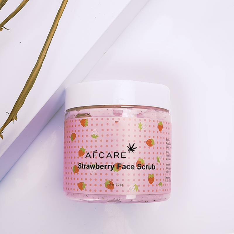 Scrubs Manufacturers Private Label Face Clean Anti Cellulite Exfoliator Organic Arabic Strawberry Extract Body Scrub