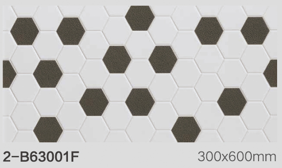 Multicolor 3D Hexagon Design 300X600 Ceramic Wall Tile for Kitchen Wall