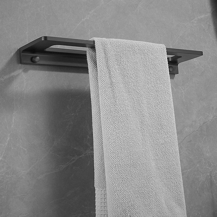 Настенный держатель для полотенец Sleek Matte Black