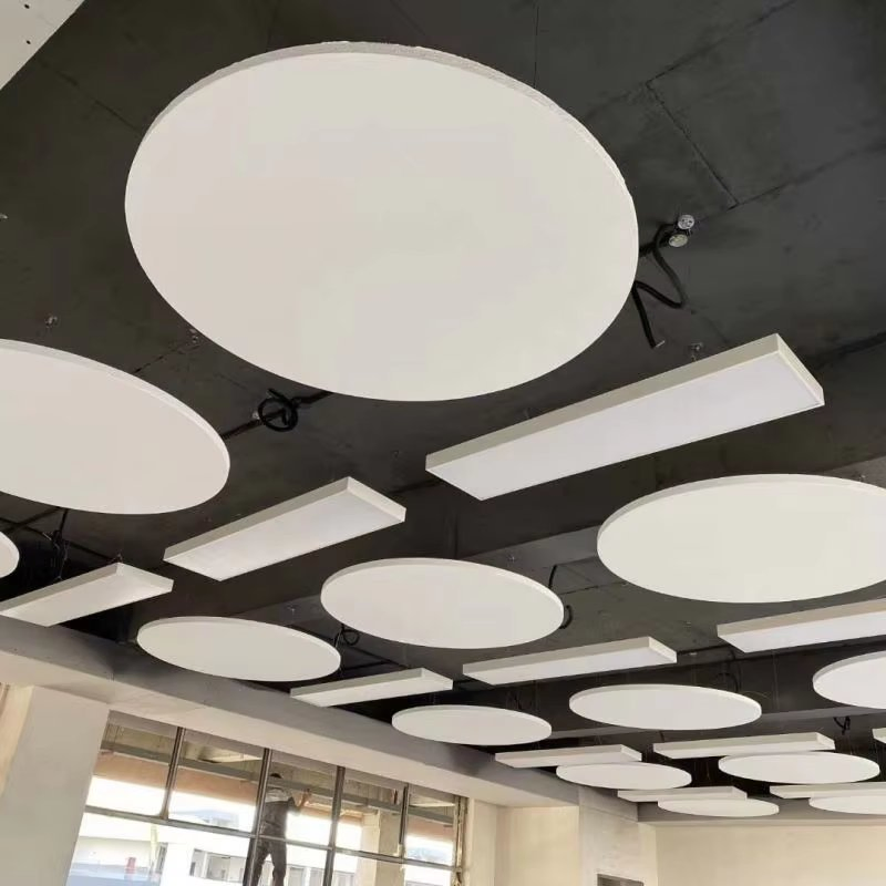 Free Hanging Acoustic Cloud Ceiling for Open Space Designs Acoustic Ceiling Panels Nrc0.9