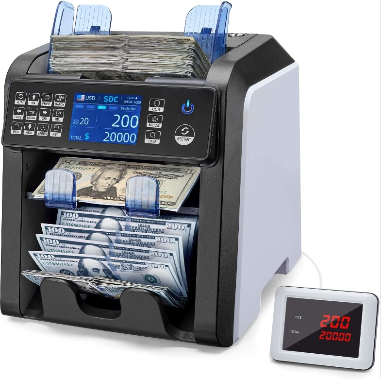 Al-950 Currency Counter Multi Currency Sorter with Sn Reading Basic Fitness Sorting 2 Pocket