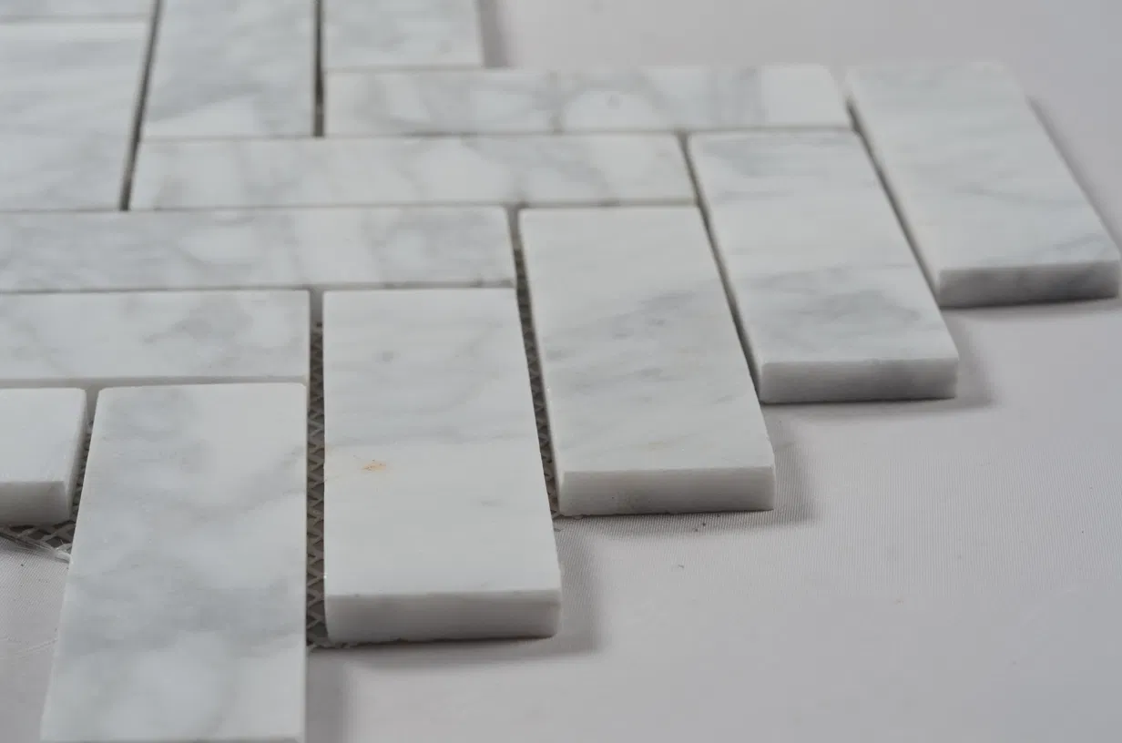 Chevron Carrara Tile Floor Wall Cladding Kitchen Backsplash Culture Marble Tile Design Natural Stone