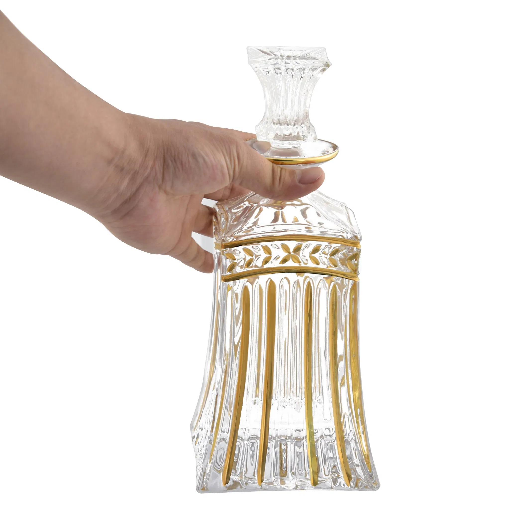 Custom Electroplated Whiskey Decanter Glass Bottle, Barware Whiskey Packaging Bottles
