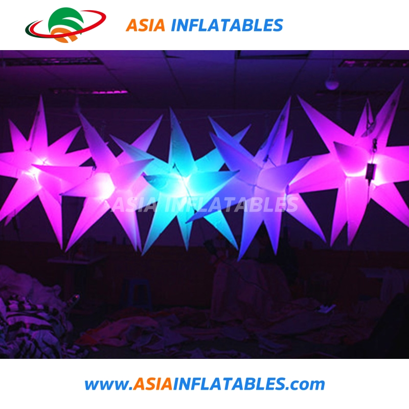 Inflatable LED Star Decoration/Inflatable Spiky Spheres Decoration with LED Lighting