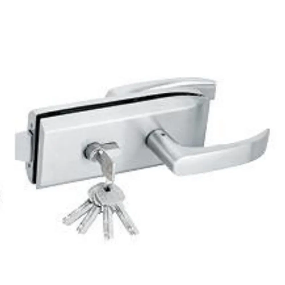 Glass Door Patch Fitting Sliding Frameless Office Glass Door Lock with Handle