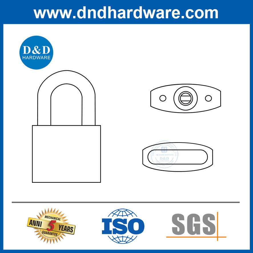 Solid Brass Material Cylinder Door Lock Suitcase Padlock for Safety