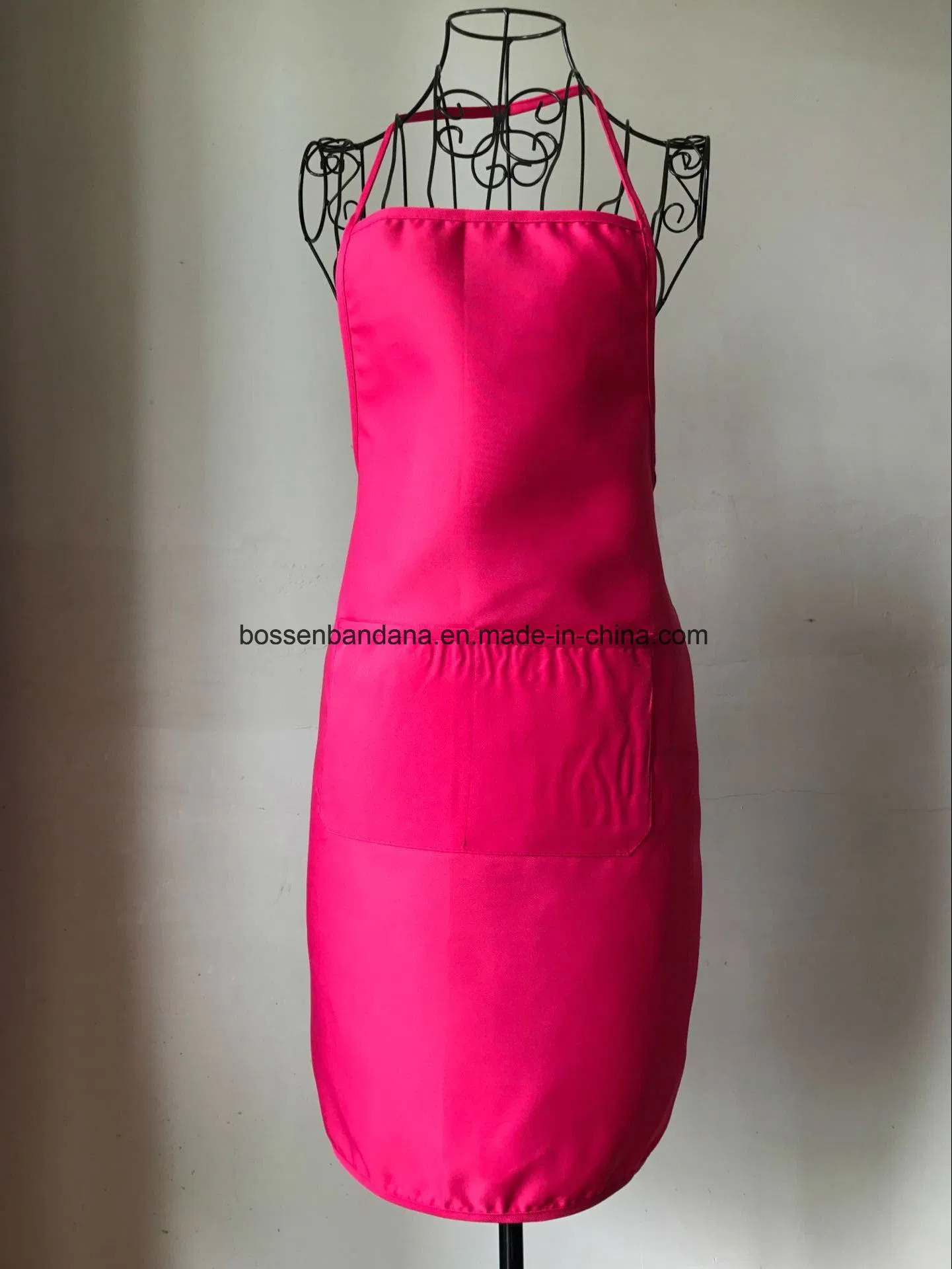 OEM Custom Color Logo Red PE PVC Promotional Cheap Bib Apron Manufacturer