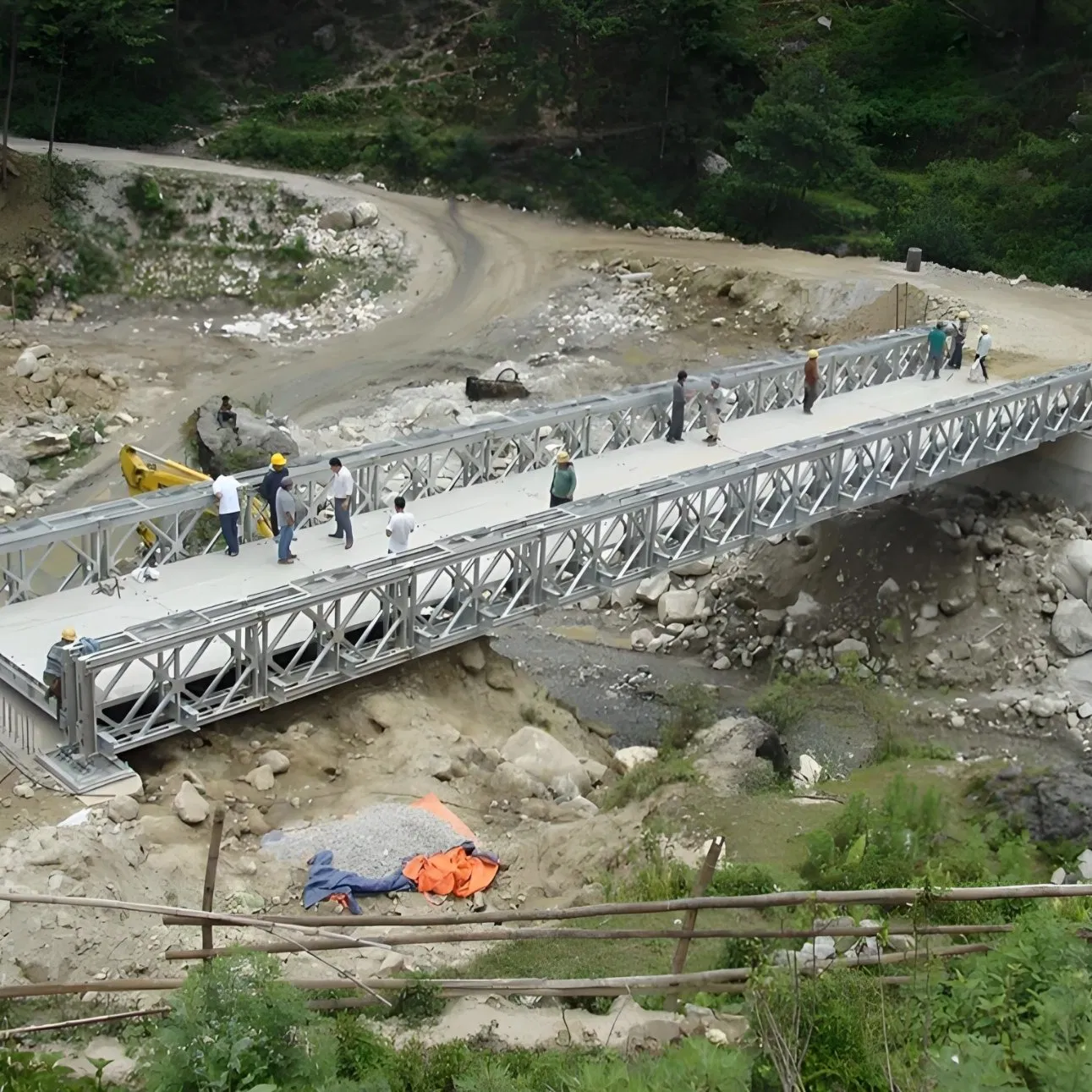 Construction Site Temporary Heavy-Load Steel Bailey Bridge