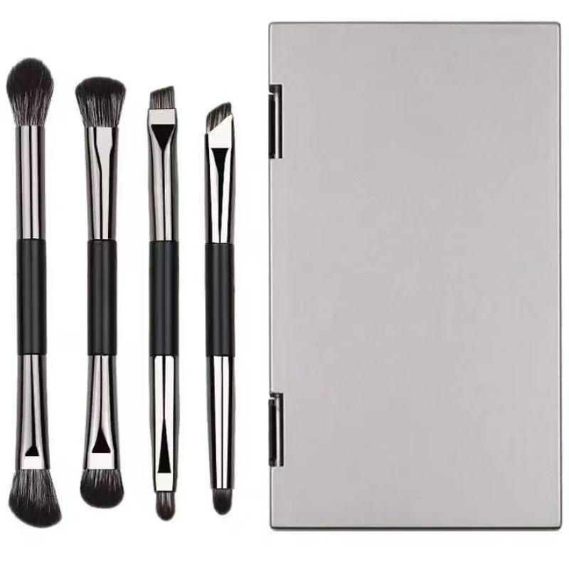 Factory Direct New Tools with Mirror Double Head Eyeshadow Make-up Brush Set