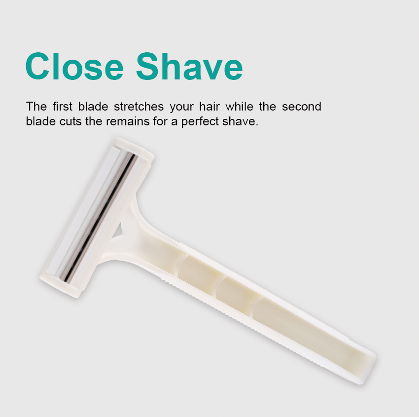 New Design Wheat Straw Twin Blade Razor Eco-Friendly Disposable Razor for Travel