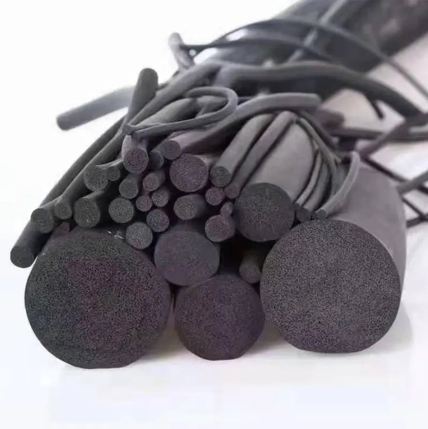 Extruded Round Closed Cell Sponge EPDM Rubber Strip Hot Selling Foam Rubber Pad Round Foam Rubber Sealing Strip