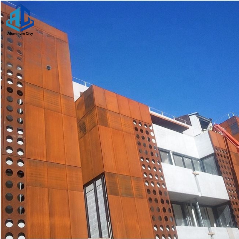 Corten Steel Fence System for Outdoor Garden & Property with Trellis and Gate (Weather Resistant)