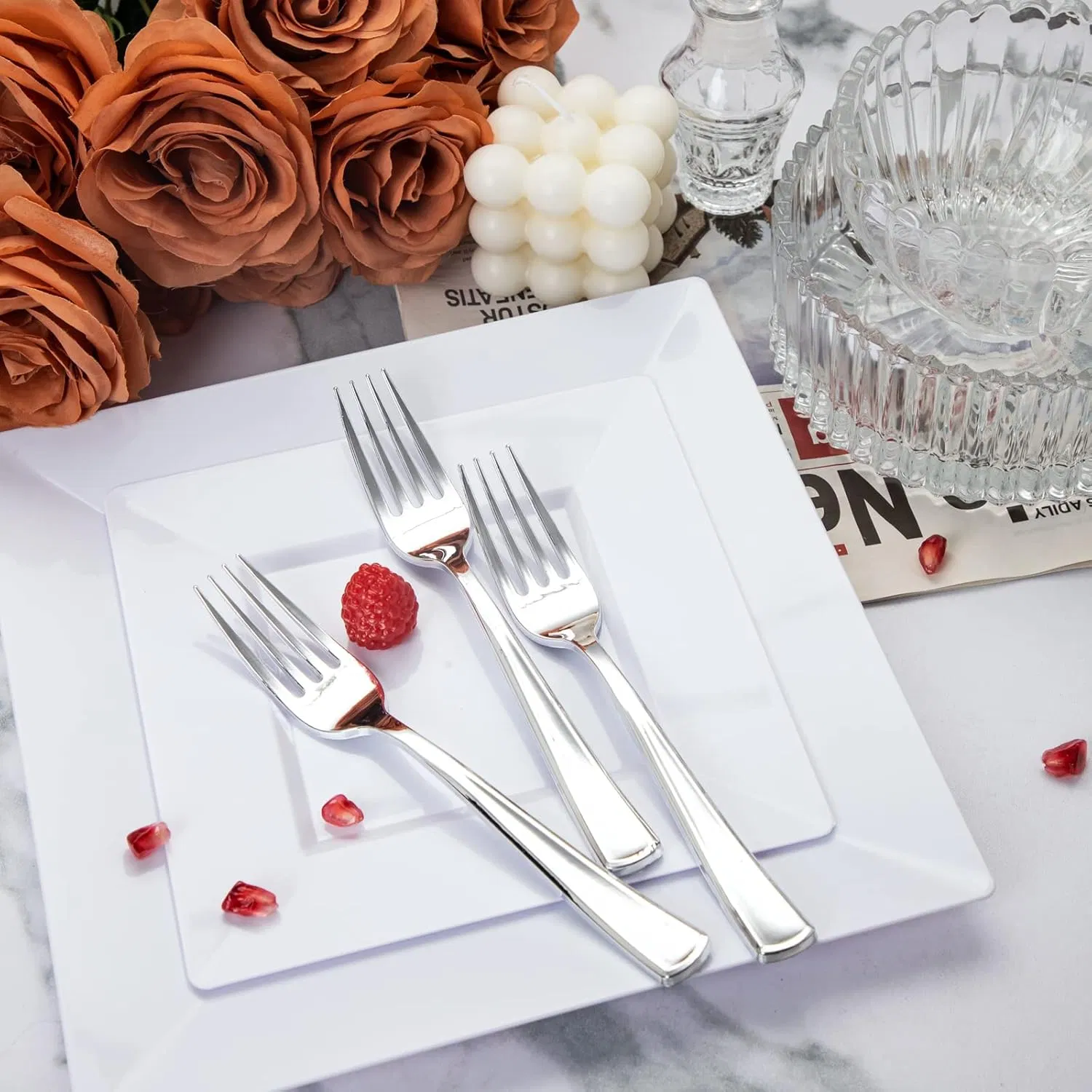 Premium Heavy Duty Plastic Forks for Elegant Events