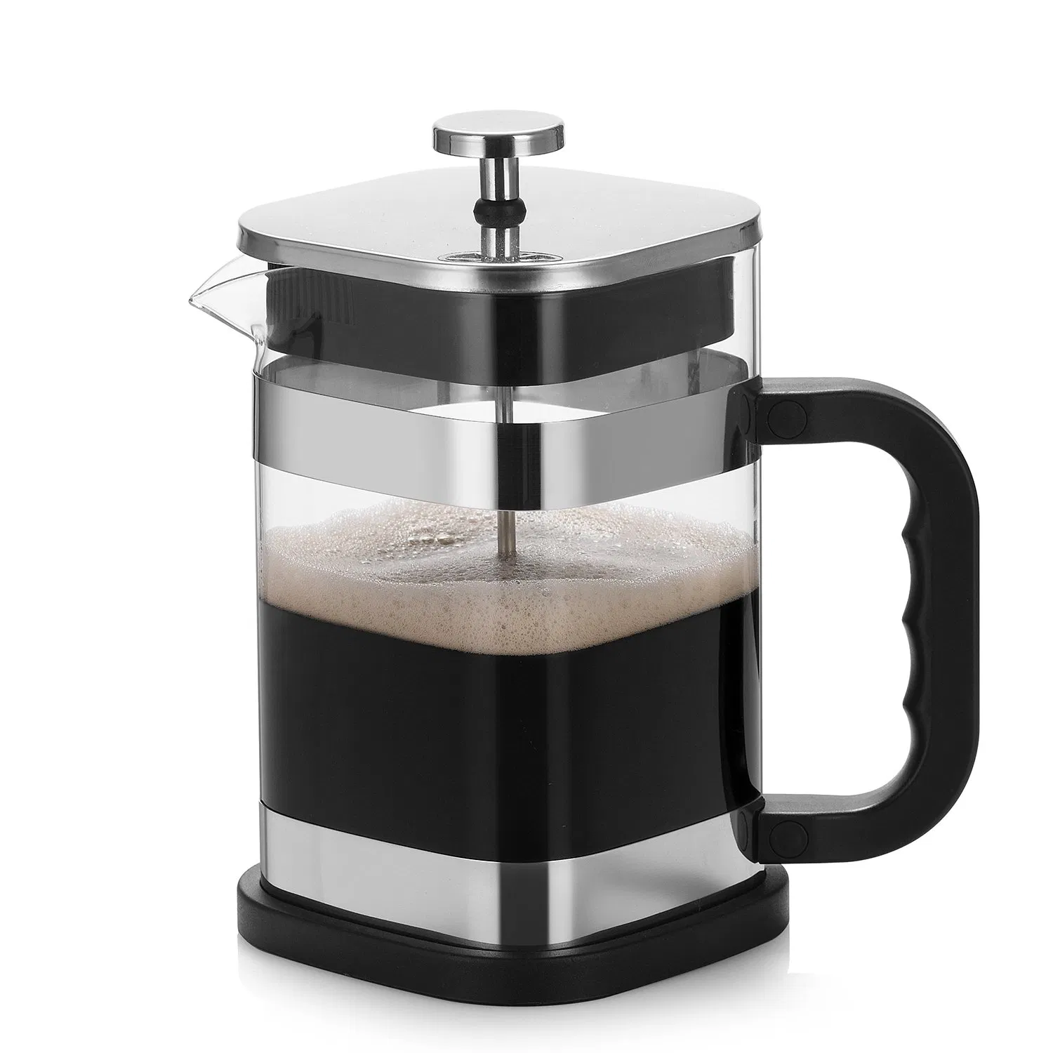 Creative Coffee Maker High Borosilicate Glass Tea Pitcher Square-Shaped French Press Coffee Pot