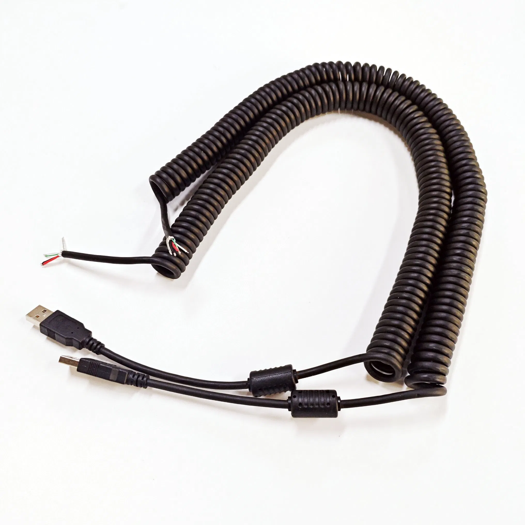 USB спиральный удлинительный кабель 3A