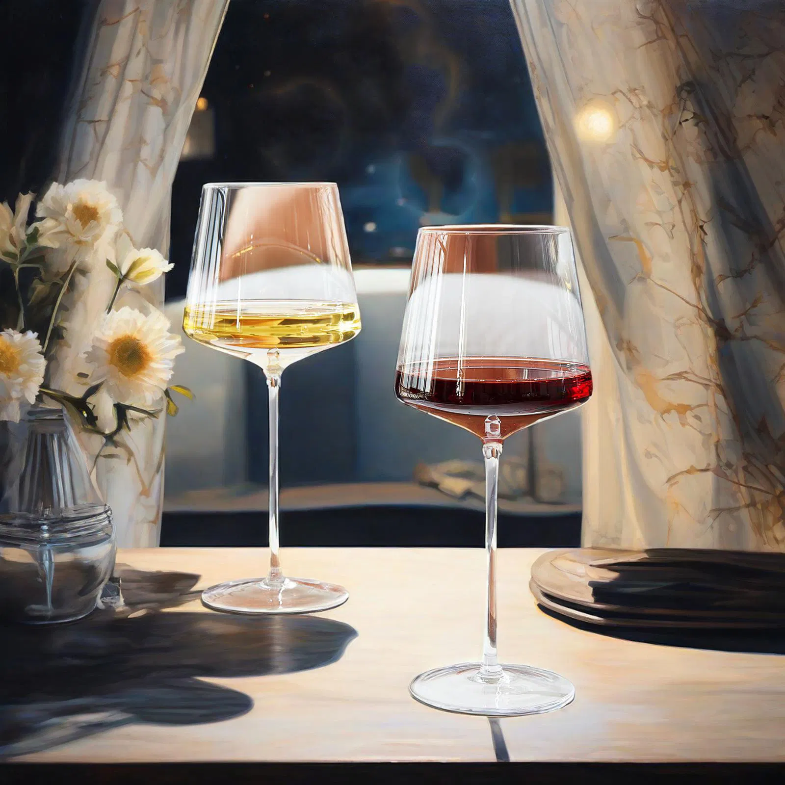 Custom Logo Color Size Durable Reliable Personalized Thin Stem Goblet Luxury Wine Glass Set for Barnaut Broken Earth Winery