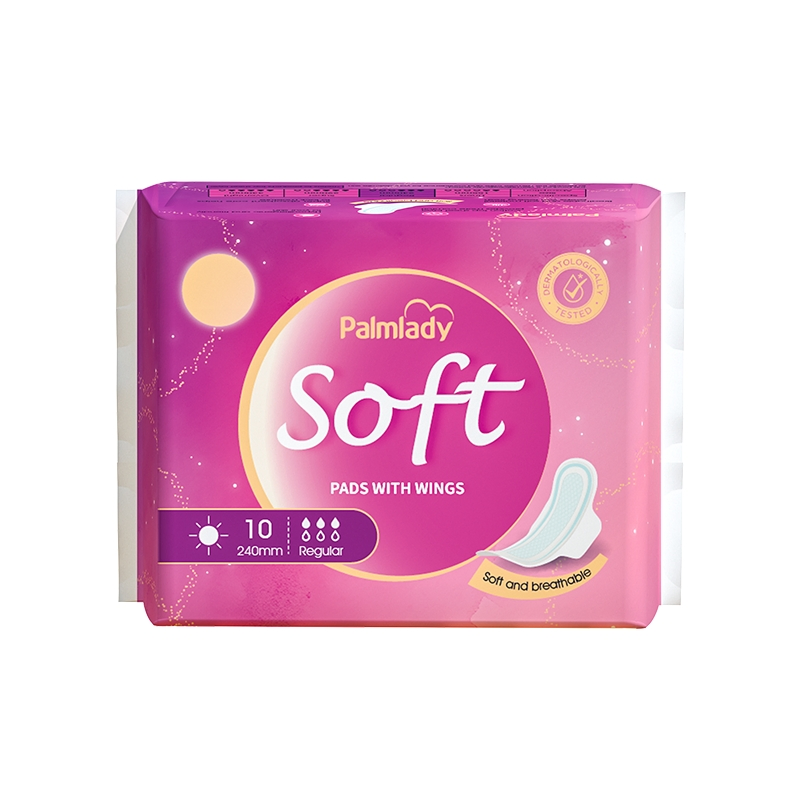 OEM Bulk Factory Price Cheap High Quality Super Soft Breathable Women Cotton Sanitary Napkin 240*70mm (Regular) Chinese Manufacture