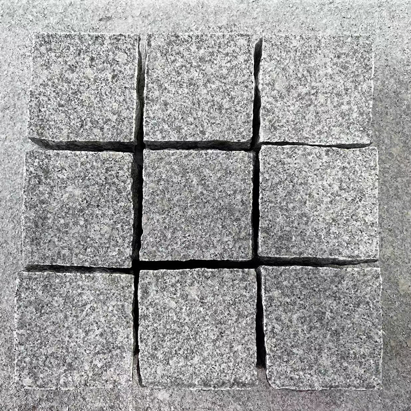 Grey/Yello/Pink G603/G681/G636/G682 Granite Garden Flamed/Split Cobble Stone/Square Shape/Paving Stones for Landscaping/Parking/Driveway/Walkway